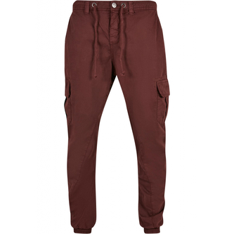 Kalhoty Urban Classics Cargo Jogging - tmavě červené, L