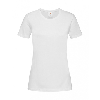 Tričko dámské Stedman Fitted s kulatým výstřihem - bílé, XL