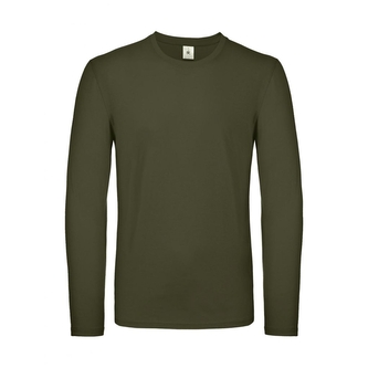 Triko s dlouhým rukávem B&C LSL - olivové, 3XL