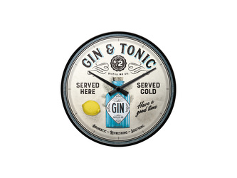 Nekupto Nástěnné hodiny Gin & Tonic Served Here NA51099
