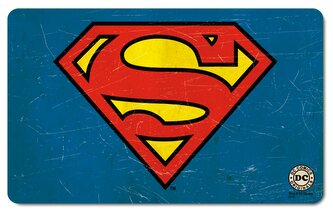Podložka na jídelní stůl Superman: Logo (23 cm x 14 cm) plastová