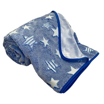 Svitap Dětská mikroplyšová svítící deka Hvězdy modré 100x150 cm