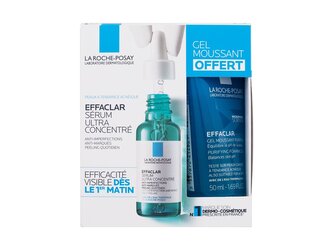 La Roche-Posay Effaclar pleťové sérum Effaclar Ultra Concentrated Serum 30 ml + čistící gel Effaclar Purifying Foaming Gel 50 ml