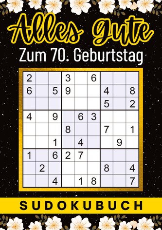 70 Geburtstag Geschenk | Alles Gute zum 70. Geburtstag - Sudoku