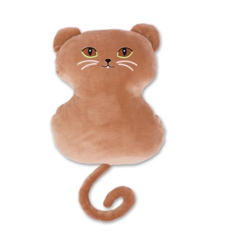 Svitap Polštářek mikrospandex Kočka hnědá 32 cm