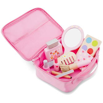 Dřevěná make up sada v kufříku