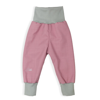 Rostoucí softshellové kalhoty s beránkem Antique pink; Barva: růžová; Velikost: 86