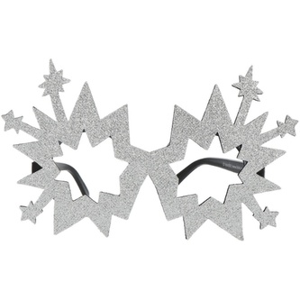 Party brýle ohňostroj - stříbrné