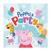Papírové ubrousky prasátko Peppa's party - 16 ks