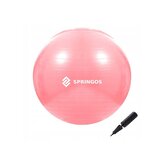 Gymnastický míč 75 cm + pumpička SPRINGOS DYNAMIC červený