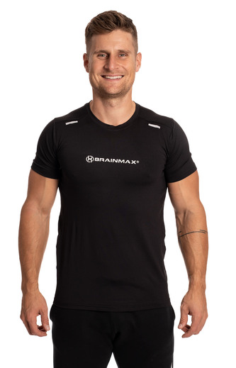 BrainMax pánské fitness triko, černé
