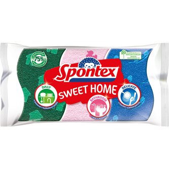 Spontex Viskózní houbičky Sweet home 3 ks