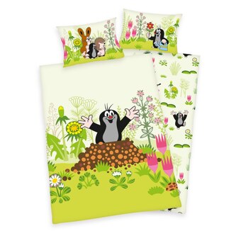 HERDING FLANEL Povlečení do postýlky Krtek  Bavlna Flanel, 100/135, 40/60 cm
