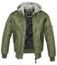 Bunda Brandit MA1 Sweat Hooded - olivová, XXL