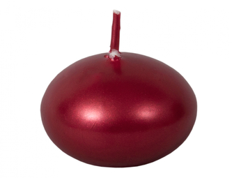 Svíčka PLOVOUCÍ metalická lesklá d4,5cm 6ks