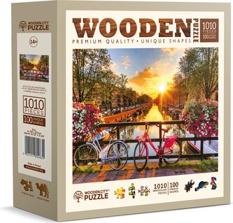 WOODEN CITY Dřevěné puzzle Amsterdamská kola 1010 dílků