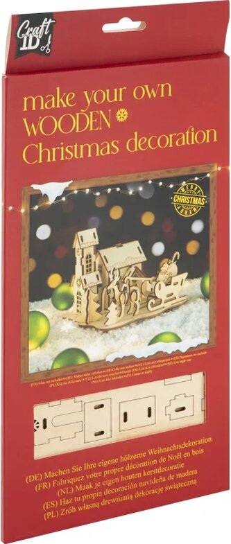CRAFT ID Dřevěné 3D puzzle Santa