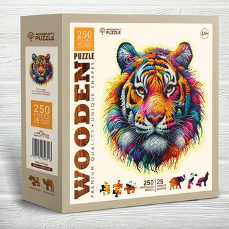 WOODEN CITY Dřevěné puzzle Jemný tygr 250 dílků
