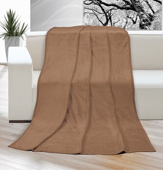 Přikrývka Korall micro jednolůžko - kávová - 150x200 cm Přikrývka Korall micro jednolůžko - kávová - 150x200 cm