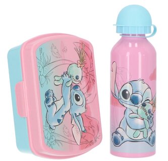 Svačinový set - láhev a box na svačinu Disney|Lilo & Stitch: Stitch a Scrumps (objem láhve 500 ml|box 17 x 11 x 6 cm)