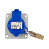 Zásuvka vestavná uzamykatelná 23238L IP44-54/230V/16A/3P 6h, šikmá 10°, SpeedPRO