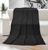 Přikrývka Korall micro jednolůžko - černá - 150x200 cm