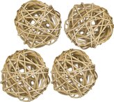 Dekorace - Lata Ball 4 cm - přírodní 4 ks