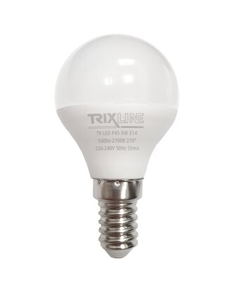 LED žárovka Trixline 6W 540lm E14 P45 teplá bílá