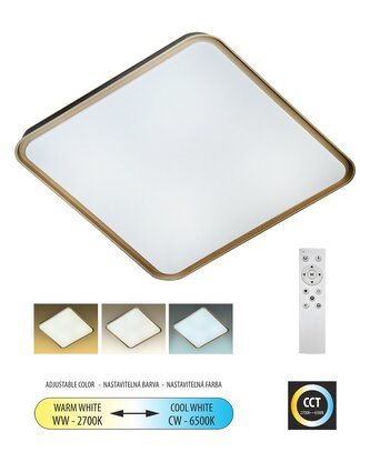 LED stropní svítidlo TR-618S - UNA 60W 5700lm 50x50cm CCT + ovladač Trixline LED stropní svítidlo TR-618S - UNA 60W 5700lm 50x50cm CCT + ovladač Trixline