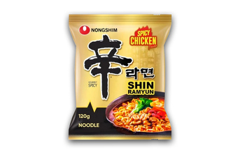 Instantní nudlová polévka Nongshim Shin Ramyun s příchutí pálivého kuřete, 120 g