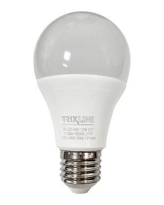 LED žárovka 12W 1128lm E27 A60 studená bílá Trixline