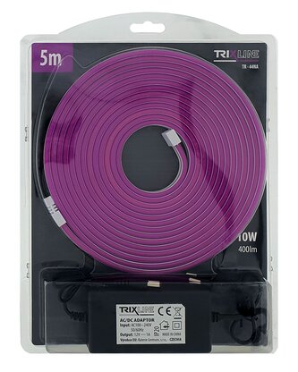 TR-44NA Flexibilní NEONOVÝ LED pásek - fialový 5m do zásuvky Trixline