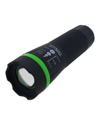 Ruční LED svítilna se zoomem TR 311R zelená, ABS/1W