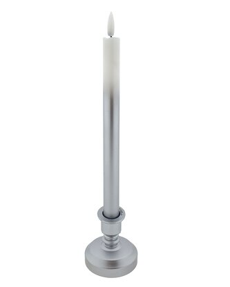 Dlouhá LED svíce - bílo-stříbrná HOME DECOR HD-119SS