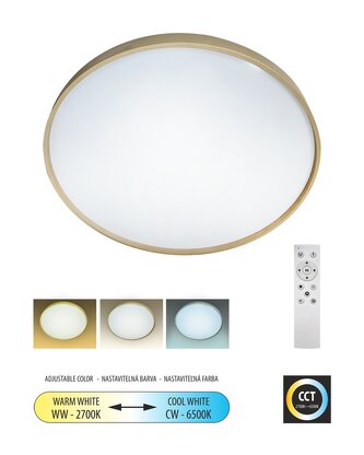 LED stropní svítidlo TR-616C - DRINA 36W 3420lm ø50cm CCT + ovladač Trixline