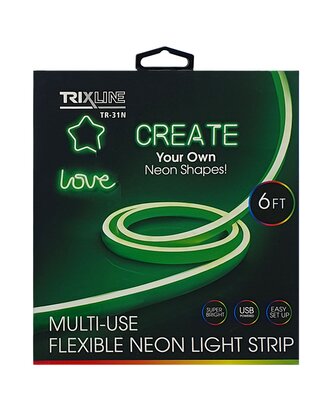 TR-31N Flexibilní NEONOVÝ LED pásek - zelený 1,8m na USB Trixline