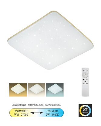 LED stropní svítidlo TR-614S - MANA 36W 3420lm 43x43cm CCT + ovladač Trixline LED stropní svítidlo TR-614S - MANA 36W 3420lm 43x43cm CCT + ovladač Trixline