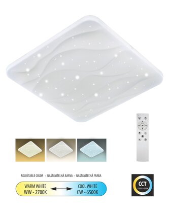 LED stropní svítidlo TR-610S - NERIS 60W 5700lm 53x53cm CCT + ovladač Trixline LED stropní svítidlo TR-610S - NERIS 60W 5700lm 53x53cm CCT + ovladač Trixline