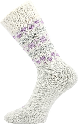 VoXX® ponožky Veltra smetanová-fialová 39-42 (26-28) 1 pár