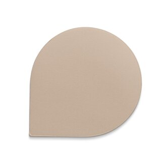 KELA Podtácek EDEL PU kůže sada 4ks světle béžová 10,0x10,0x0,17cm KL-12668