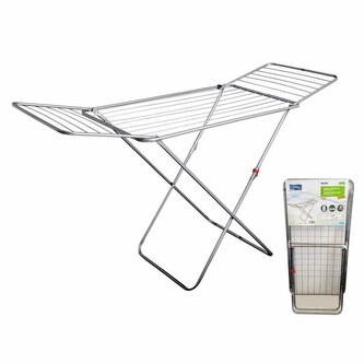 Sušák na prádlo rozkládací stříbrný 18 m