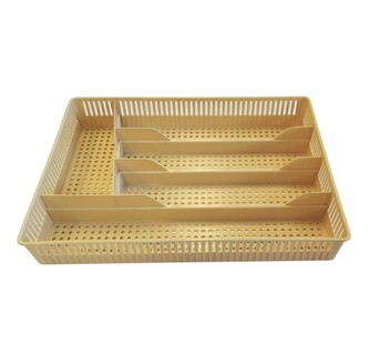 Příborník děrov.plast 31x23x4,5 cm béžový