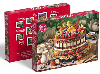 Puzzle 1000 dílků, Cherry Pazzi, Sladké potěšení - dort