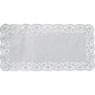 Dekorativní krajka hranatá bílá 30 x 18 cm 100 ks - Wimex