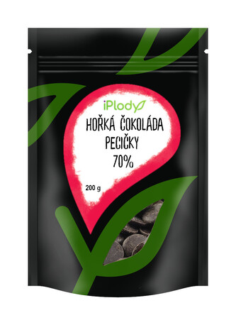 iPlody Hořká čokoláda 70%, pecičky 200 g