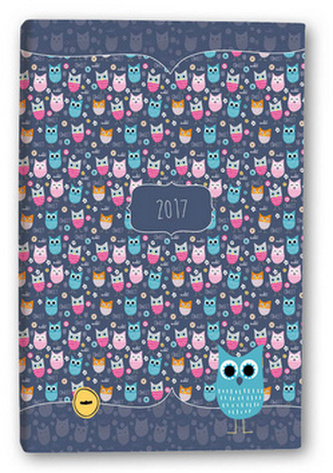 Diář A7 Owls týdenní 2017