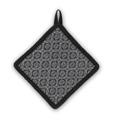 KELA Podložka pod hrnec Gianna 100% bavlna bílo-černá vzor KL-12780