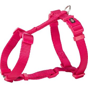 H-postroj PREMIUM, fuchsia - S-M:hruď:42-60cm/15mm