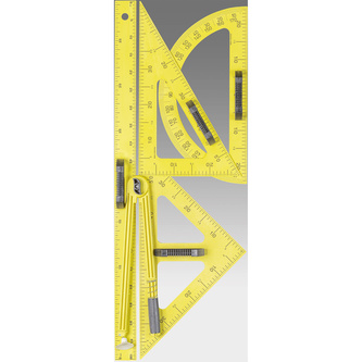 Wissner, Sada rýsovacích potřeb na tabule, žlutá