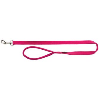 Vodítko PREMIUM s vyplněnou rukojetí - fuchsie - XS: 1,20 m/10 mm